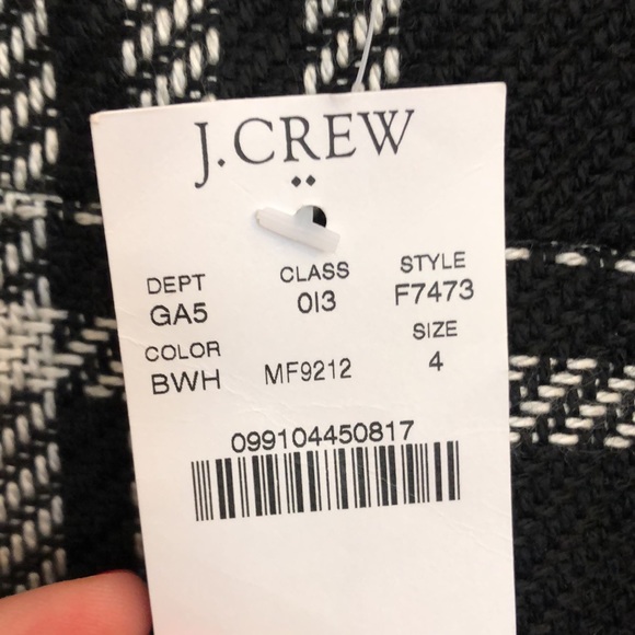 J. Crew Black & White Plaid Mini Skirt - Picture 3 of 3